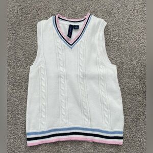 Janie and Jack V-Neck Sleeveless Cable Knit Sweater Unisex Size 3